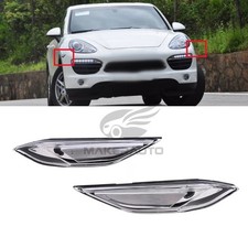 Fits 11-14 Porsche Cayenne 958 Euro White-out Bumper Side Marker Light Pair
