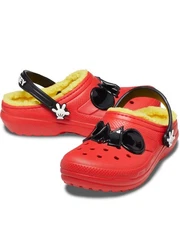 Crocs Kids' Classic Lined Disney Minnie, Mickey Mouse Size J1 Unisex Kids.