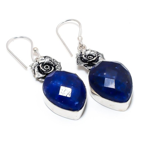 Boucles D'oreilles Argent Sterling 925 Fait Main Avec Péridot Vert - Neuf Sans Emballage