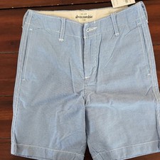 Abercrombie Kids Boys' Gingham Chino Shorts Blue Plaid Size 12