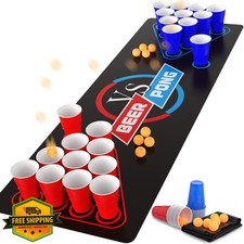 GOLDGE 63x23.6in Beer Pong Table Mat