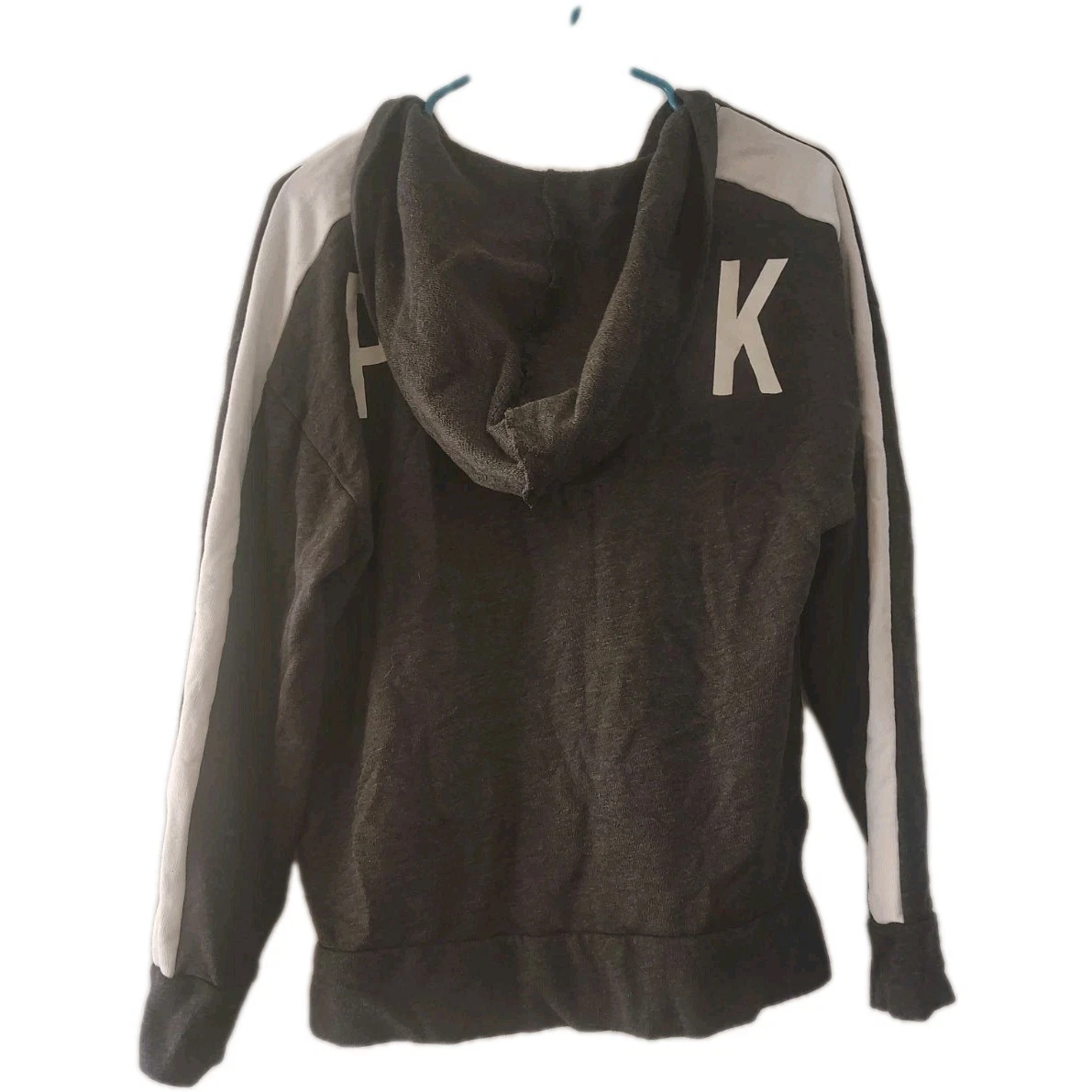 UNDERCOVER Felpa con cappuccio Victoria's Secret ROSA stringata grigia e bianca taglia small 2017