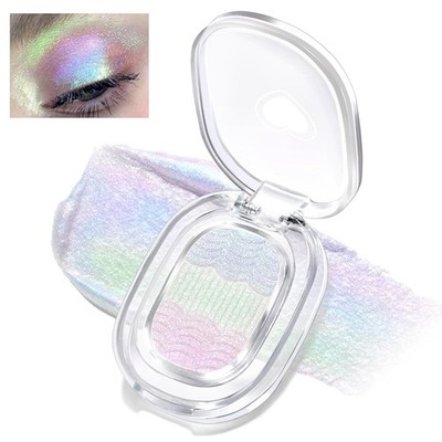 Chameleon Face Highlighter Palette, Multichrome Glitter Shimmer Rainbow Eyeshado