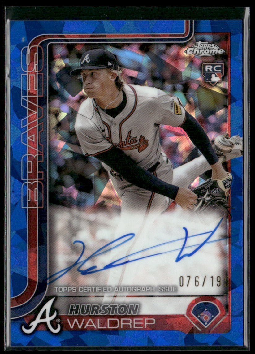 2025 Topps Chrome Update Sapphire Hurston Waldrep Rookie Auto /199 #USA-HW 