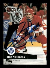 1991-92 Pro Set 363 Ric Nattress signed auto autograph  MZ BXCP57