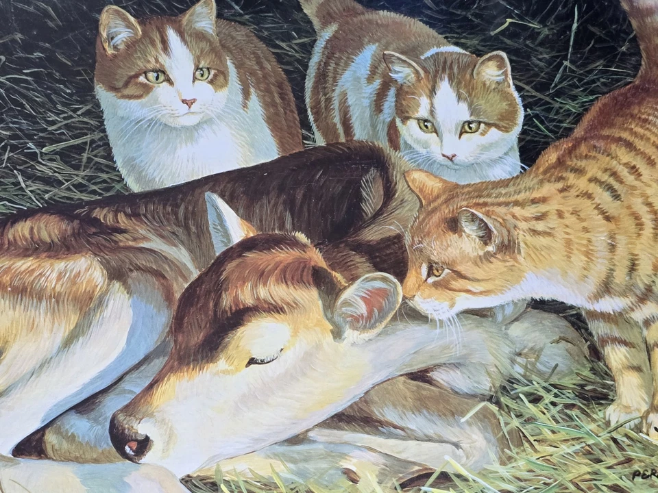 SunsOut Welcome to the Barn 500pc Jigsaw Puzzle #51915 Cow Cat Sealed NIB - Image 3 of 4