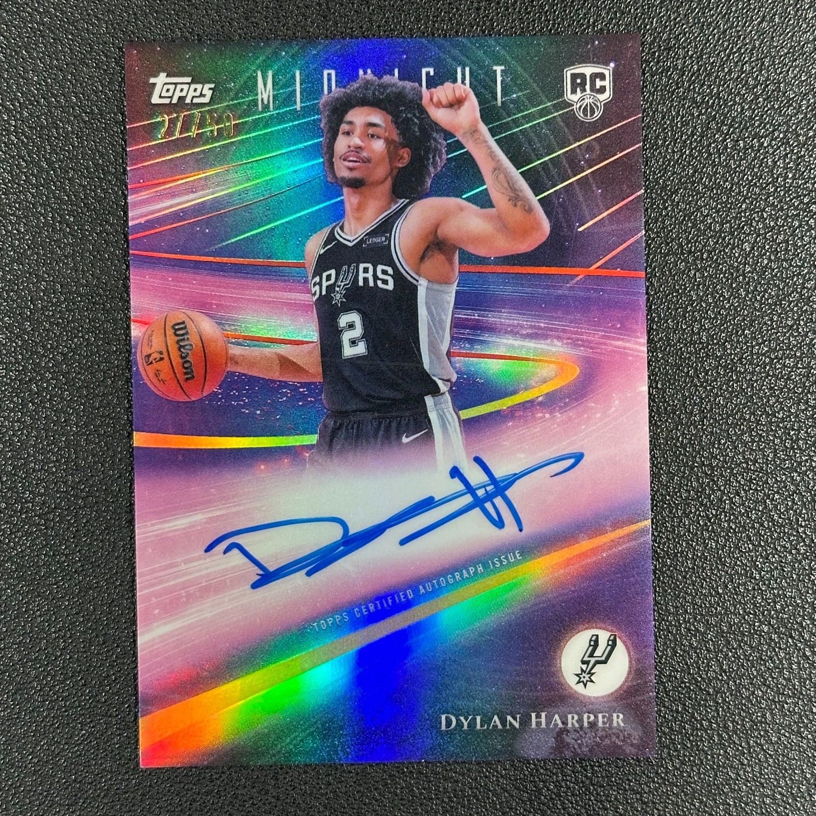 Dylan Harper 2025 Topps Midnight #RHS-DH Rookie Horizon Signatures 