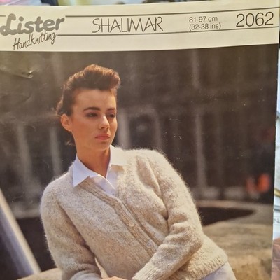 Lister 2062 Shalimar Strickmuster Strickjacke Original 32-38'' 