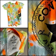 Converse Tie-Dye Baby Romper Size 12 Mth with Chuck Taylor All Star Logo GUC