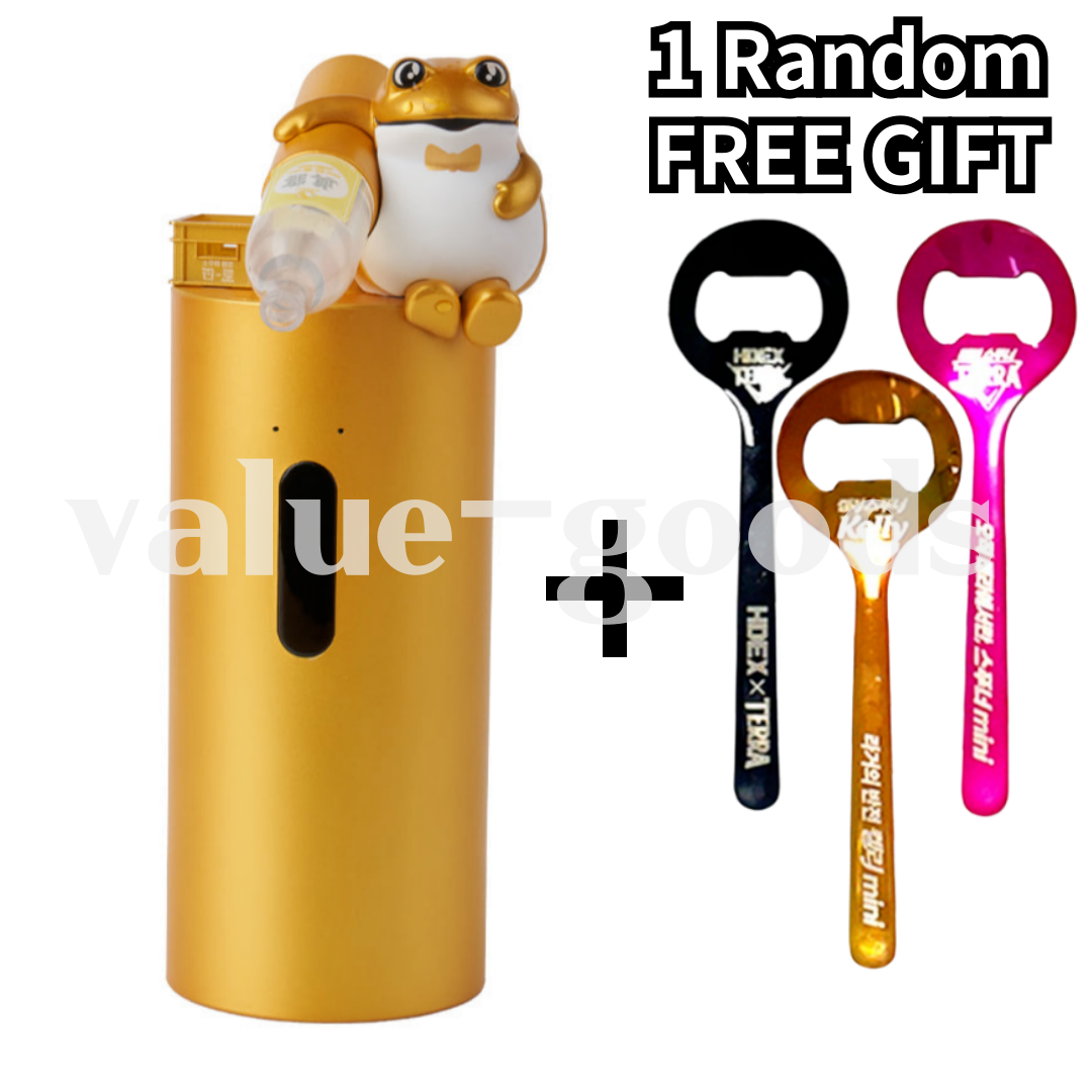 Hite JInro Soju Automatic Dispenser Gold Toad Frog Korean OFFICIAL