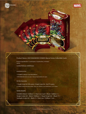 KAKAWOW COSMOS Marvel Series Collectible Trading Cards Hobby Box
