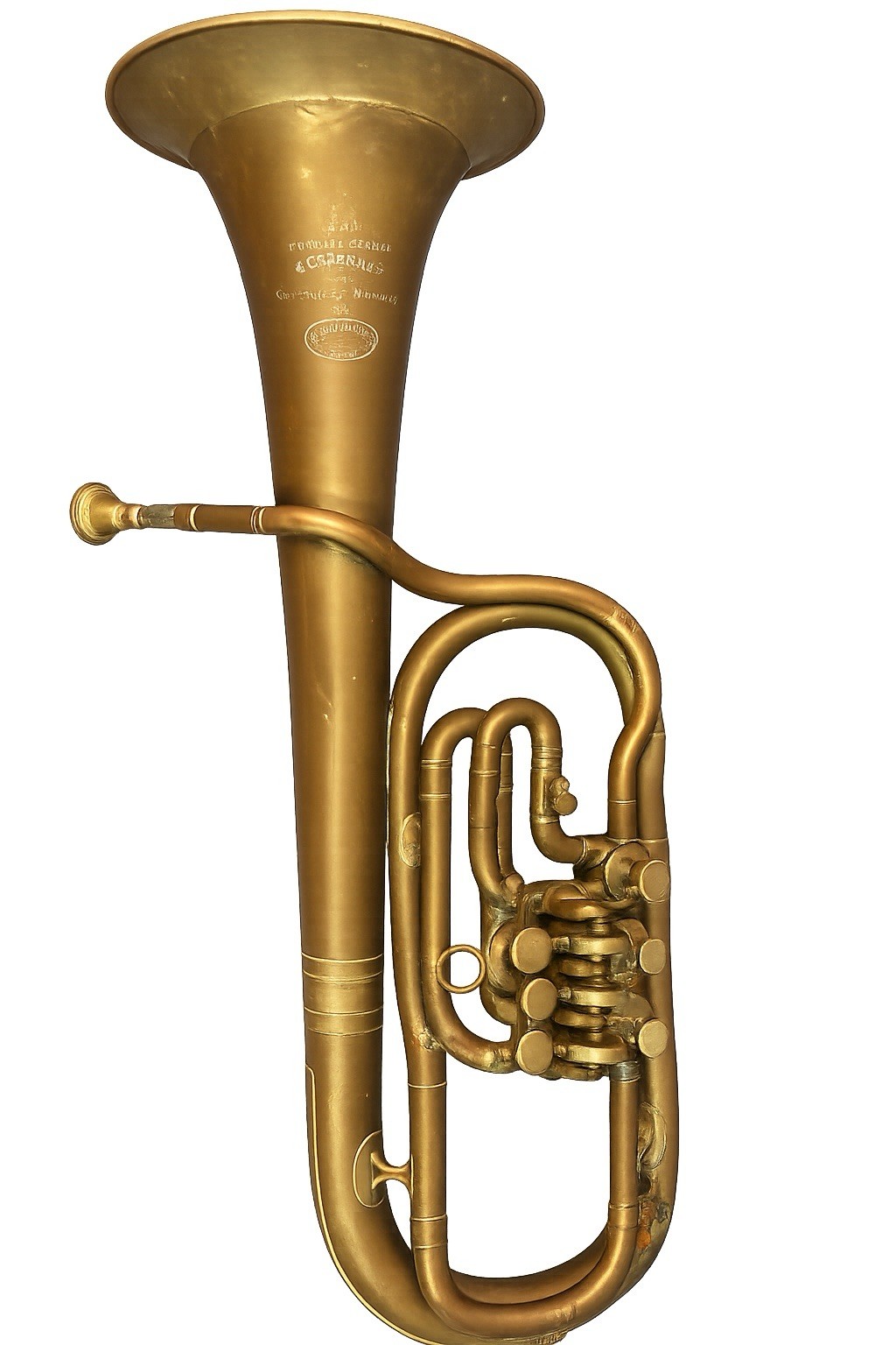 Antico Flicorno Contralto Cazzani Milano 3 Cilindri Vintage Italian Alto Horn