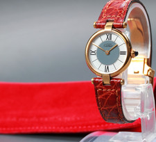 Vintage [quasi come nuovo] CARTIER Must Vermeil oro 925 590004 Roman Qz...