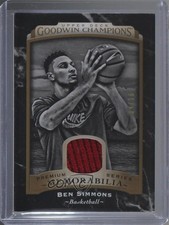 2017 Goodwin Champions Black and White Memorabilia Premium 4/10 Ben Simmons 0c3