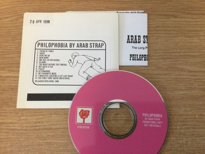 Promotional cd album- Arab Strap   Philophobia + press release