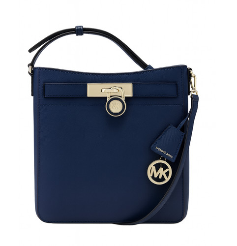 Michael Kors Hamilton Traveler NS Messenger Navy Leather Bag