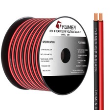 12 Gauge Wire 50FT, 12 AWG Red Black Hookup Electrical Wire LED Strips Extens...