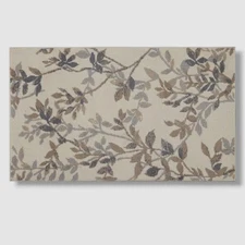 Riviera Home Beige Mahala Branches Accent Bedding Rug 27" x 45"