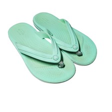 Crocs Crocband Pastel Mint Green Flip Flop Sandals Kids Size J2 Unisex Boy Girl