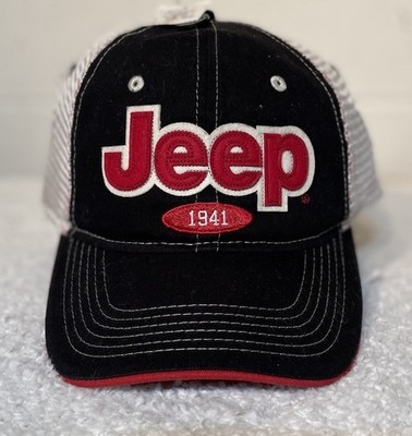 NOS Jeep Hat 1941 Mens Cap Mesh Adjustable Snapback Felt  display picture 3