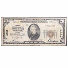 1929 $20 National Banknote Currency Norfolk, Virginia