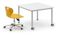 Moderne Schulbank Mit Mobilem Tisch Und Ergonomischem Drehstuhl