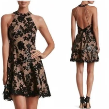 DRESS THE POPULATION 'ABBIE' SEQUIN FIT & FLARE DRESS