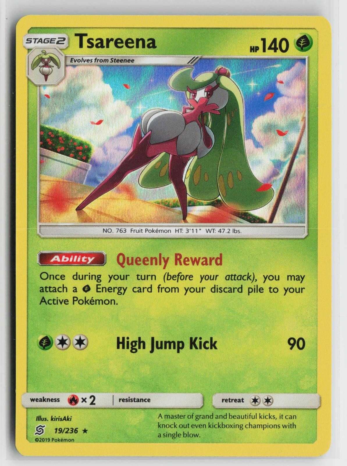 Tsareena 19/236 Holo Unified Minds R NM/M Pokemon