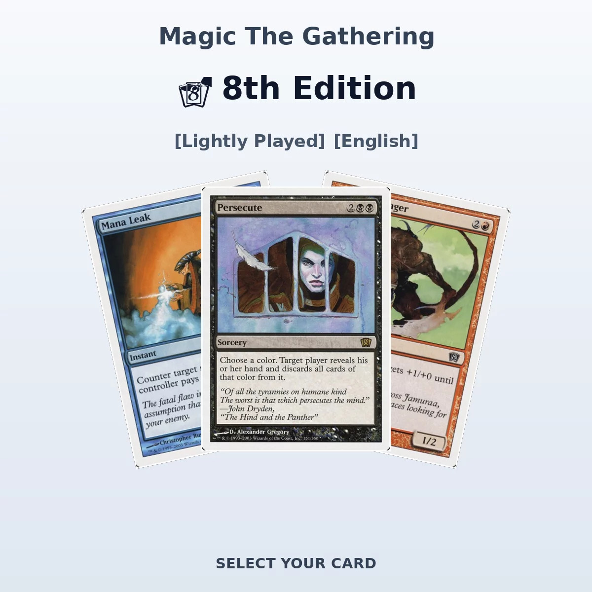 Magic The Gathering 8th Edition - Select Your Cards (LP)