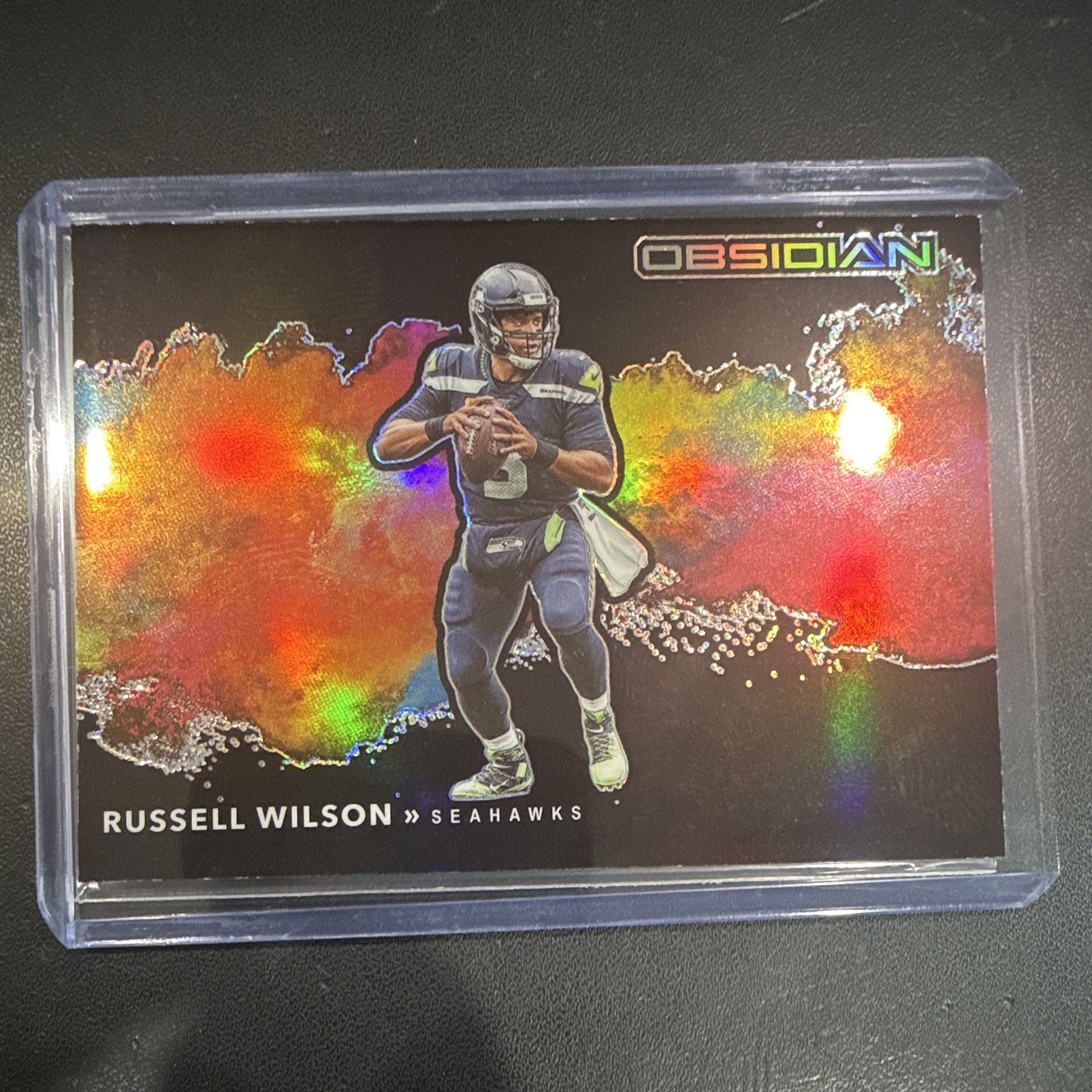 Panini 2020 Obsidian Russell Wilson Color Blast Black Insert #CBB4 Seahawks