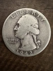 1942 Washington Quarter 90% Silver Coin – Circulated Philadelphia Mint US Coin