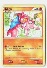 Gligar 49/90 Common HGSS Undaunted Pokemon Lightly Played Naoki Saito