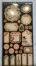 Graphic 45 "Portrait of a Lady" Journaling Chipboard Embellishments