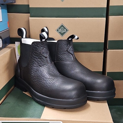 #ad Muck Boot Company Chore Farm Leather Chelsea Boots US 8 CLLC 900 Composite Toe $75.47