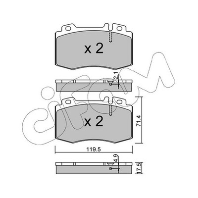   CIFAM BRAKE PAD SET DISC BRAKE FRONT 0004208404 NEW DE STOCK