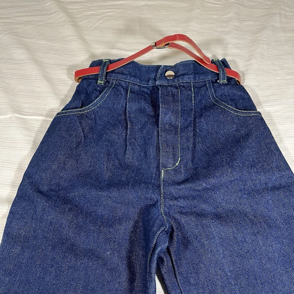 MUY RARO Pantalones Jean Peter Pan Disney Vintage Años 70 80 Niños 6X Campanilla Nuevo de Lote Antiguo R1 Foto 3 de 4