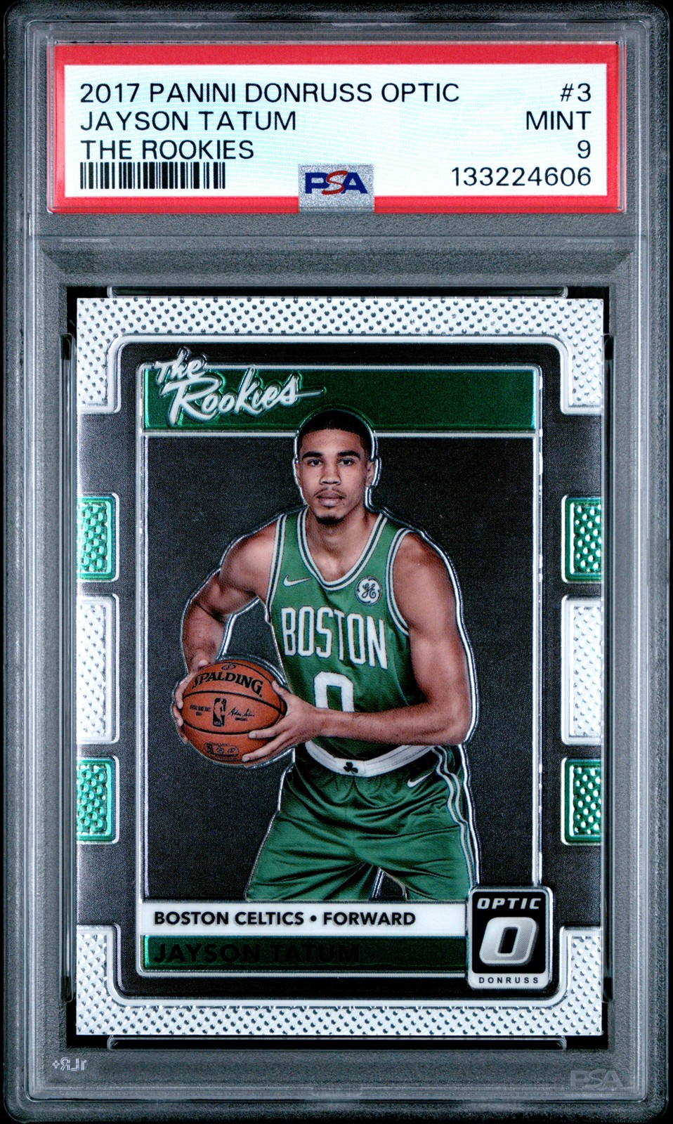 2017 PANINI DONRUSS OPTIC THE ROOKIES #3 JAYSON TATUM PSA 9