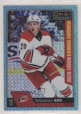 2016-17 O-Pee-Chee Platinum Ice Blue Traxx Sebastian Aho #173 Rookie RC 1o1
