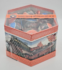 Lionel Trains Ornaments (Set of 14) New in Hexagon Collector Box with Lid