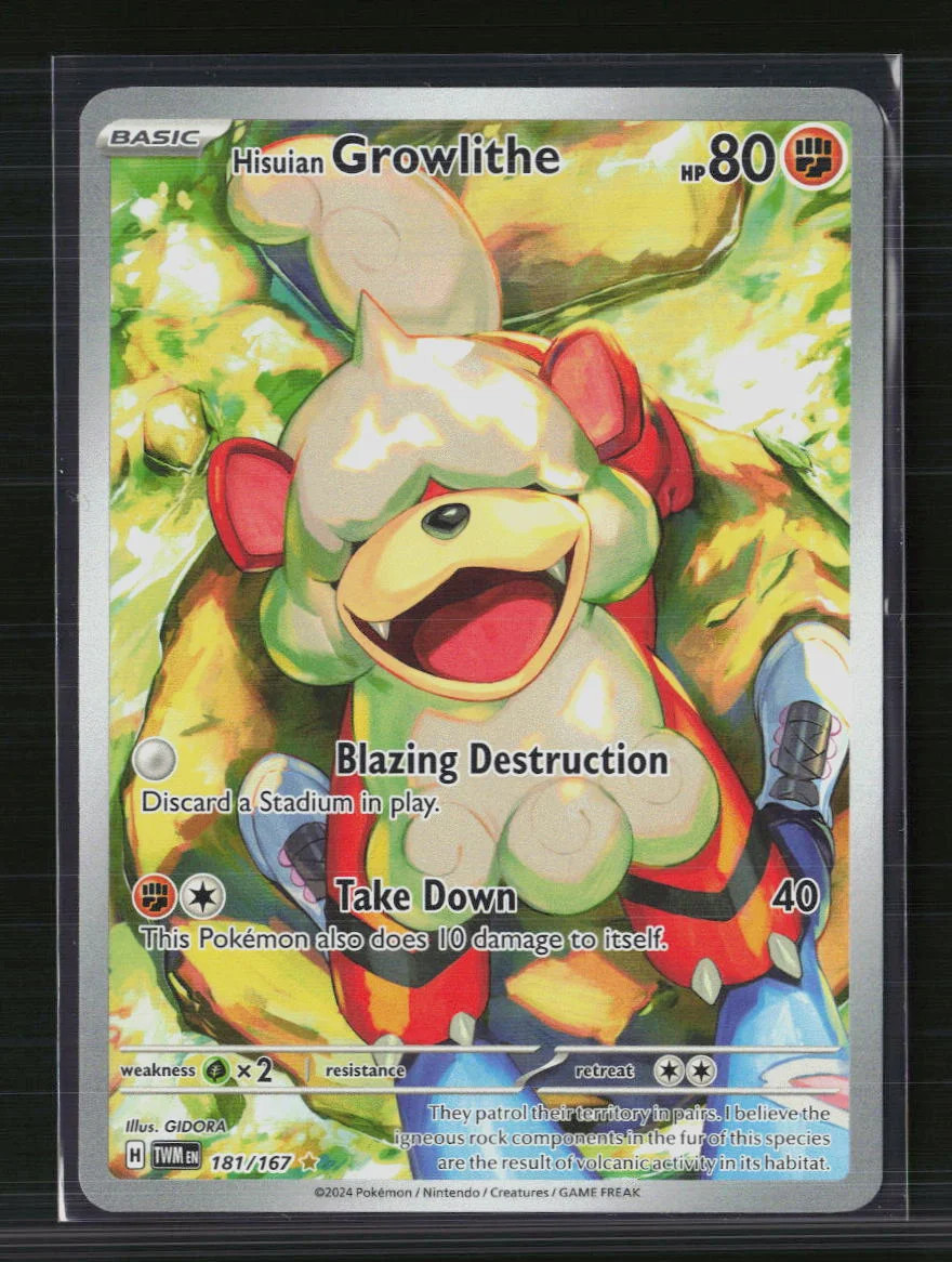 Pokemon 2024 Twilight Masquerade Hisuian Growlithe #181/167