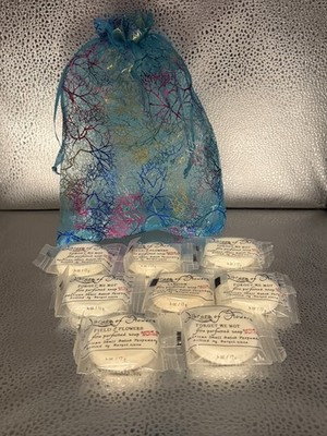 Margot Elena BAG 8 Library of Flowers travel size SOAPS forget me not + linden +