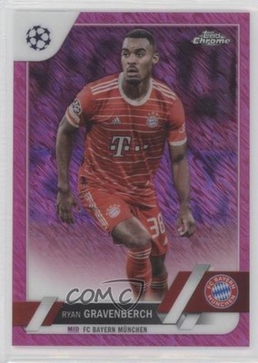 2022 Chrome UEFA Club Competitions Pink Shimmer Refractor Ryan Gravenberch 0bg8