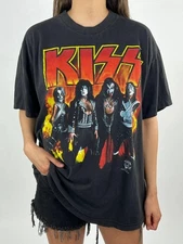 Kiss Band Band Black Short Sleeve Cotton T-shirt Unisex Men Women S-5XL