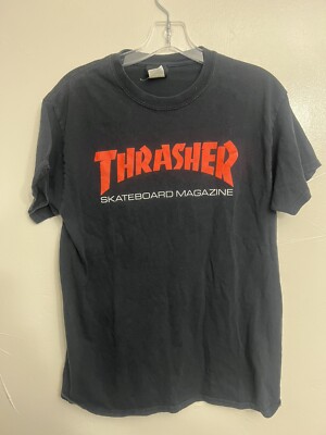 Vintage Thrasher Magazine Skateboarding Skate Classic Logo T
