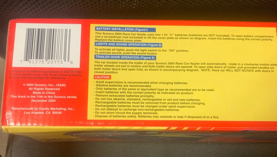 Camión para carros de carreras Sunoco 2004 fundido a presión NASCAR con coche y pit wagon nuevo en caja Foto 4 de 4