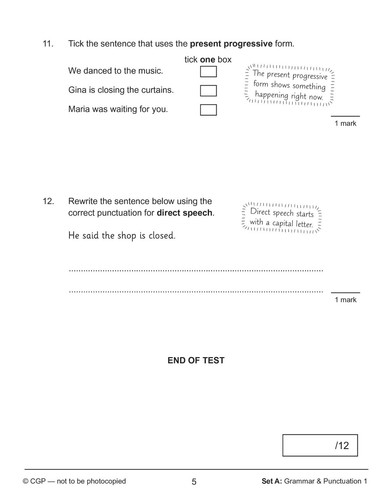 KS2 Year 6 SAT Buster 10-Minute Tests -Foundation Grammar with Answer Ages 10-11 - Picture 7 of 12