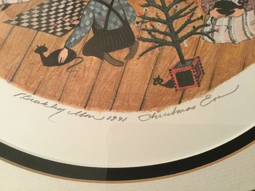 Moss P. Buckley “Nochebuena” enmarcado, doble mate, impresión firmada 1933/5797 - Imagen 3 de 3