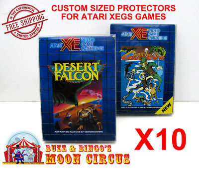 10x CLEAR PLASTIC PROTECTIVE BOX SLEEVE FOR ATARI XEGS CIB GAME BOXES