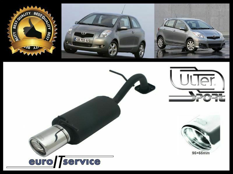 EXHAUST MUFFLER For TOYOTA YARIS II 2005-2007 2008 2009 2010 2011 TIP ...