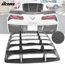 Fits 14-19 Chevy Corvette C7 Rear Window Louver Sun Shade -Carbon Fiber Print
